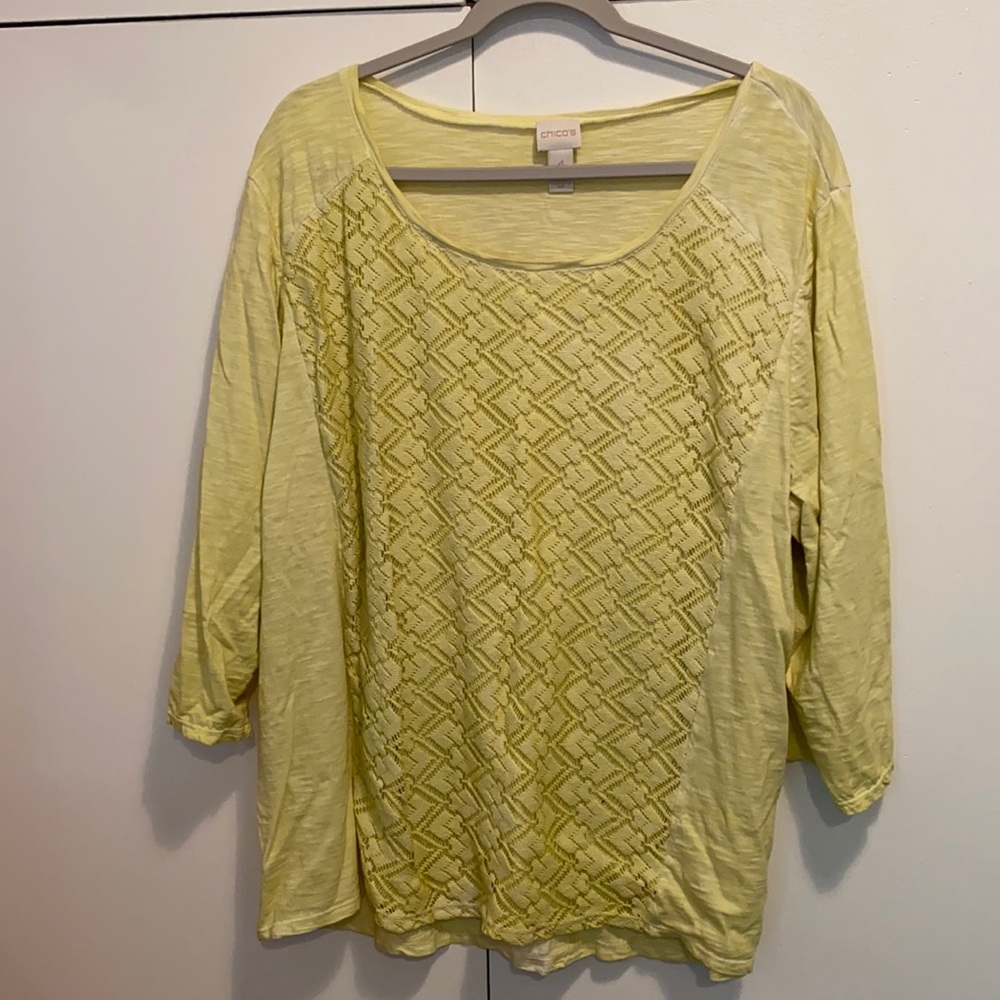 Chico’s 3/4 length top — NWT $69 sz XXL